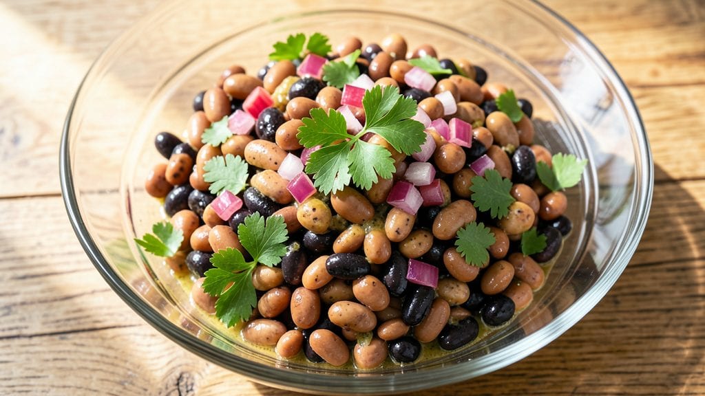 Betty Crocker's Three Bean Salad Recipe: Crunchy Bean Trio With Herby Vinaigrette