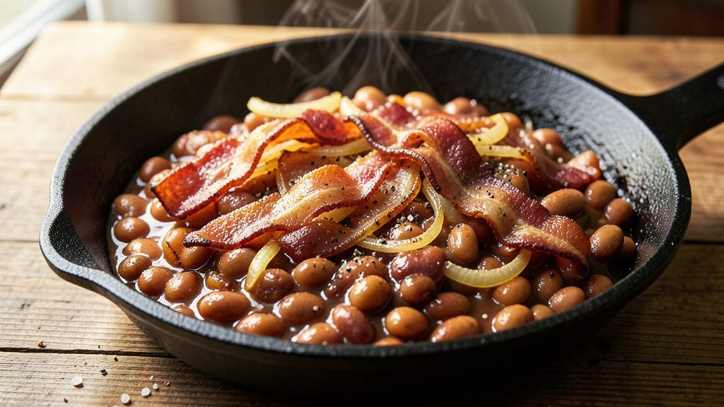 Bush's Baked Beans Grillin Recipe: Smoky Molasses-Kissed Beans With Bacon Crunch