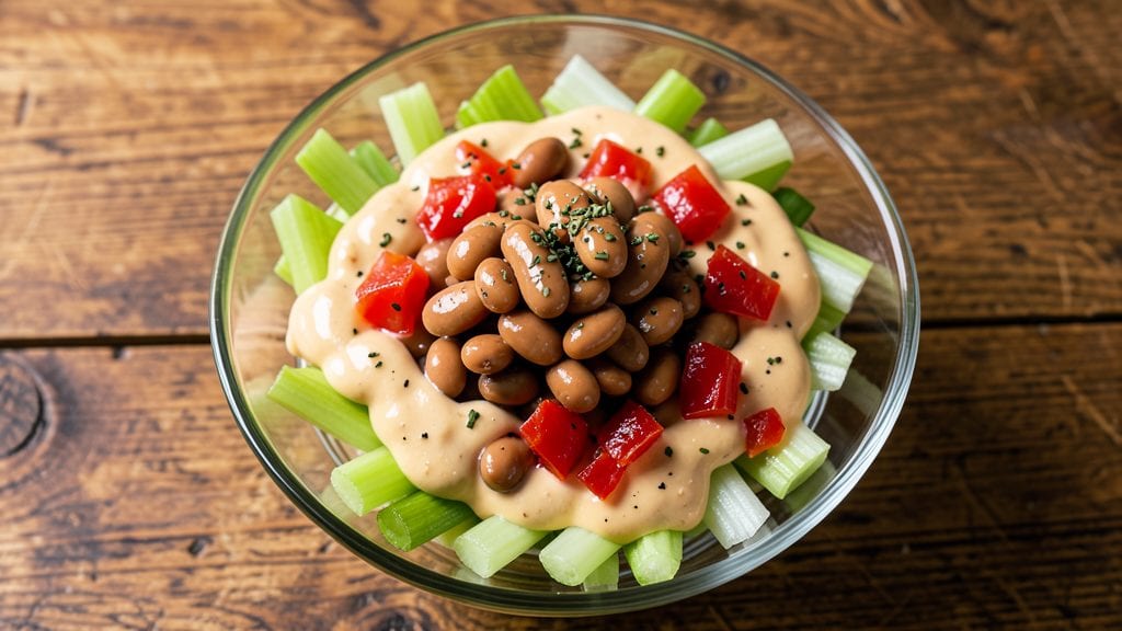 Bush's Picnic-Style Kidney Bean Salad Recipe: Zesty Vinaigrette and Crunchy Topping Harmony