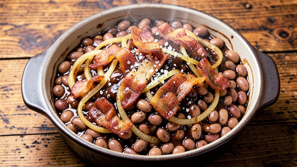 Campbell's Baked Beans Recipe: Smoky Molasses-Kissed Beans With Crispy Bacon Topping