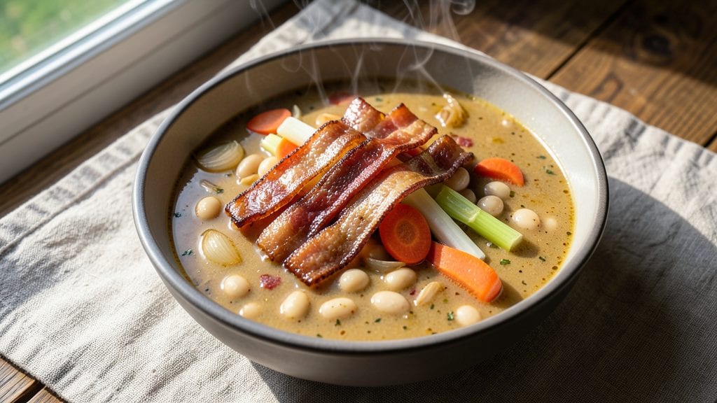 Campbell's Bean and Bacon Soup Copycat Recipe: Smoky Bacon Crisp and Creamy Tomato Depth
