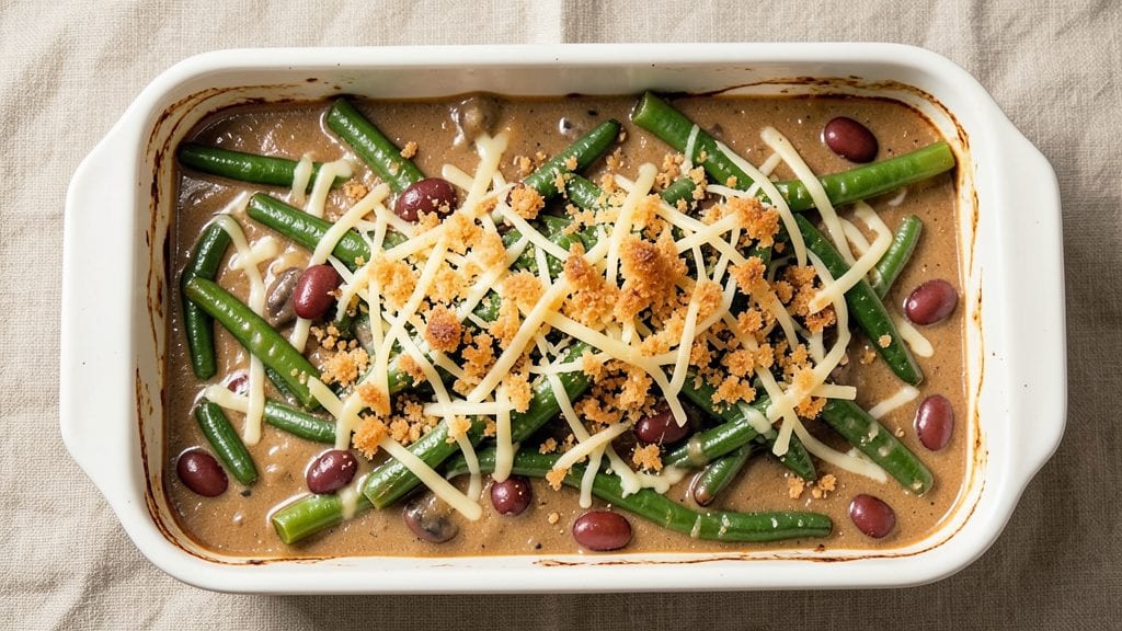 Campbell's Bean Casserole Recipe: Cheesy Crunch Crown Over Creamy Tomato Base