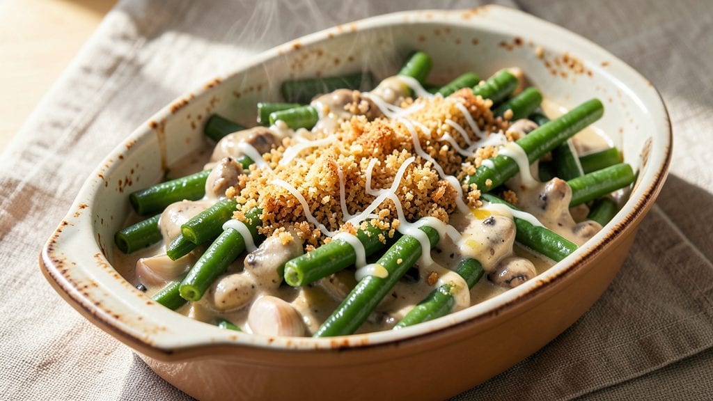 Campbell's Cream of Mushroom Green Bean Recipe: Velvety Sauce With Crisp-Topped Beans