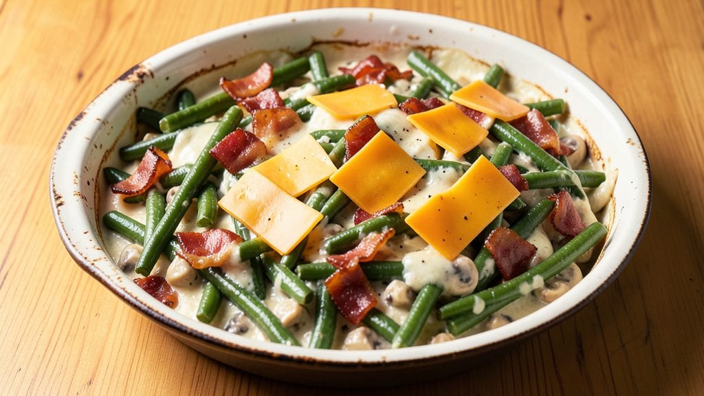 Campbell's String Bean Casserole Recipe: Cheesy Bacon Crunch in One-Pan Magic