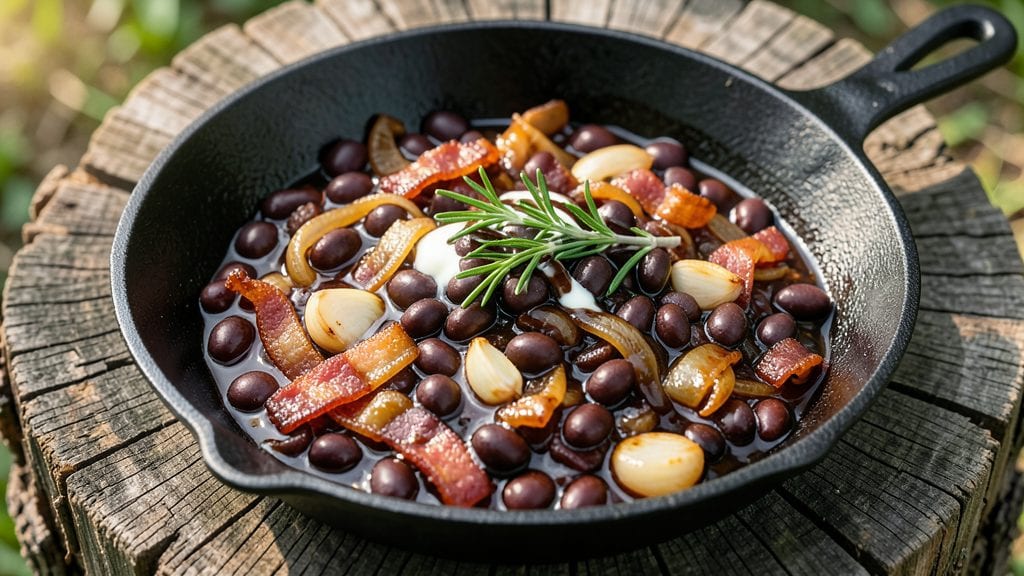 Camping Beans Recipe: One-Pot Heartiness With Bacon and Molasses Crunch