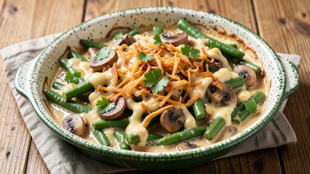 Classic Green Bean Casserole Recipe With Canned Green Beans: Nostalgic Creamy Crunch in One Dish
