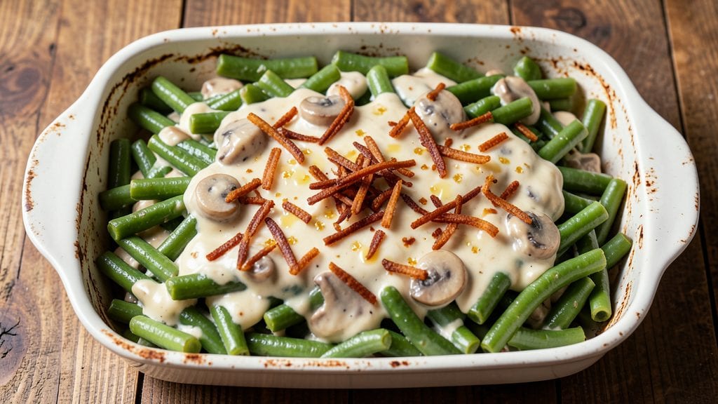 Del Monte Green Bean Casserole Recipe: Nostalgic Creamy Crunch in One Dish