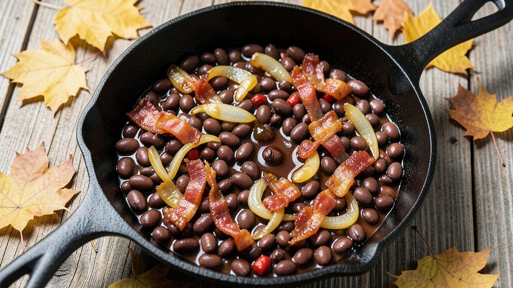 October Beans Recipe: Smoky Molasses-Kissed Crunch With Crispy Onion Crowns