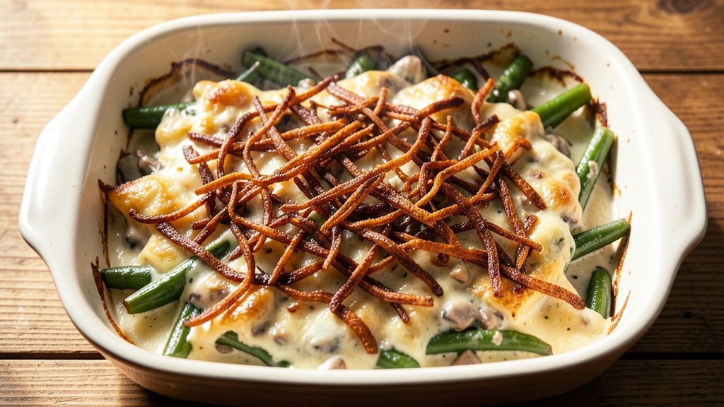 Old Fashioned French's Green Bean Casserole Recipe: Homestyle Crunch and Creamy Mushroom Layers